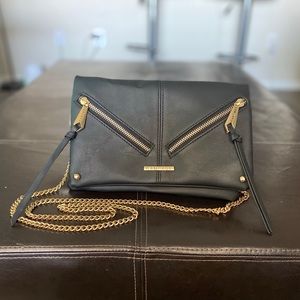 Black & gold crossbody purse